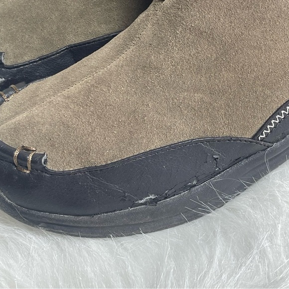 Lands End Suede Boots, Fleece Lined, Brown, Women Size 9 - Picture 12 of 14